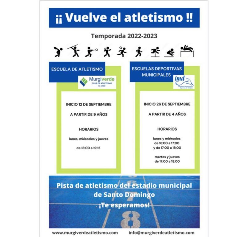 Escuelas de atletismo en El Ejido. MurgiverdeAtletismo